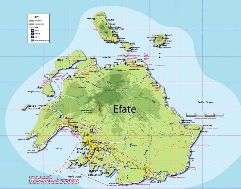 Vanuatu Efate Map